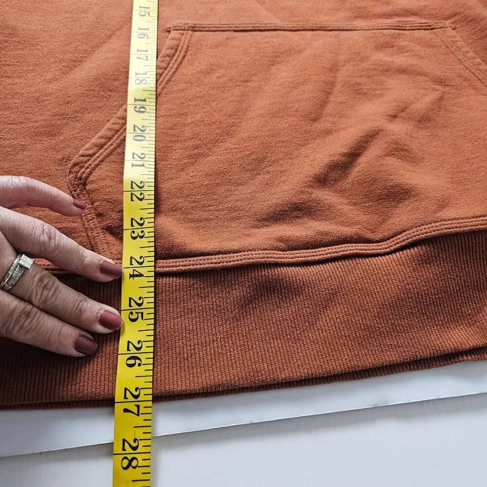 Champion Hoodie Men’s Medium Brown Logo Pullover Sweatshirt Cotton Blend Winter - Picture 9 of 9